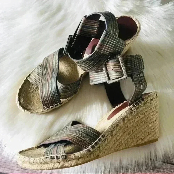 Vince Espadrilles Wedges Sandals Shoes Sz 9 - Picture 4 of 8